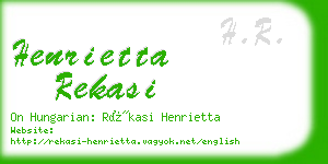 henrietta rekasi business card